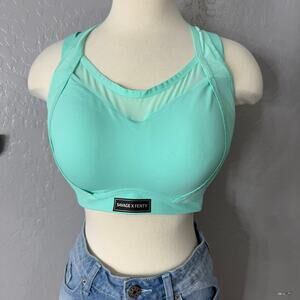 Savage x Fenty Breakthrough High-Impact Sports Bra, Ocean Green, 38D